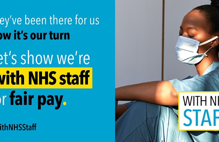 Show support for NHS pay rise with posters in windows, say health unions   