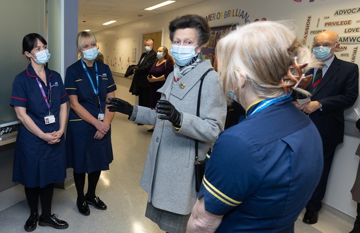 HRH The Princess Royal visits maternity unit in Manchester